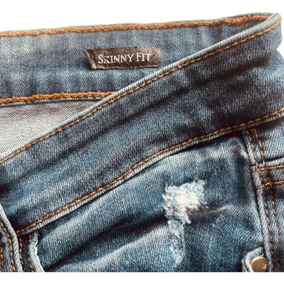 Judy Blue Skinny Fit Distressed Ankle Skinny Jeans - Picture 5 of 13